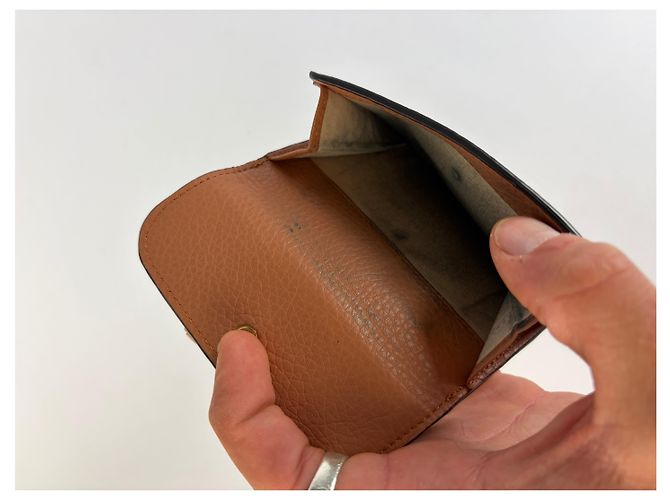 Vintage Chloé Pebbled Leather Bifold Wallet Tan - view 8