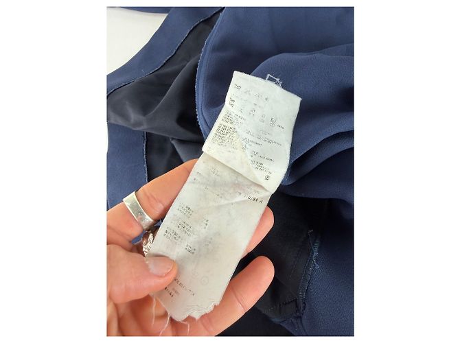 Abito Camicia Vintage Miu Miu Navy Black Collar XL - vista 12