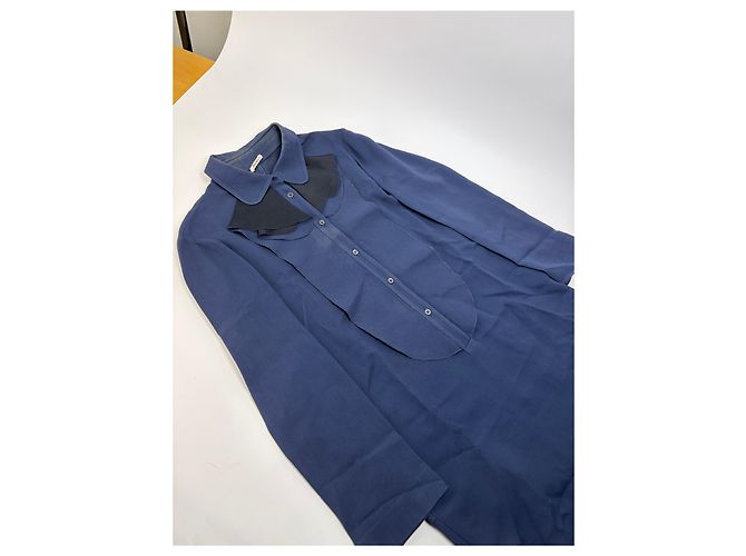 Abito Camicia Vintage Miu Miu Navy Black Collar XL - vista 4