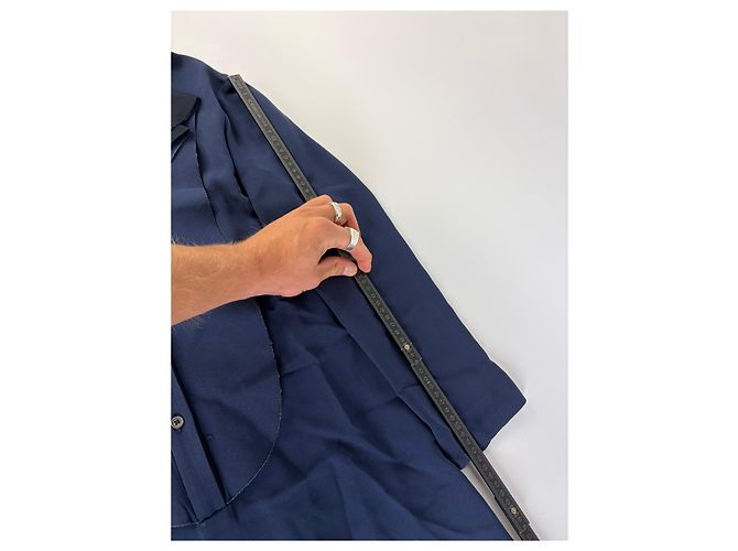 Abito Camicia Vintage Miu Miu Navy Black Collar XL - vista 7