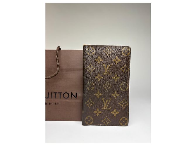 Vintage Louis Vuitton Monogram Canvas Bifold Wallet Brown - view 12