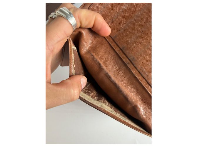Vintage Louis Vuitton Monogram Canvas Bifold Wallet Brown - view 6