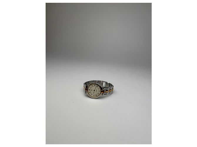 Vintage Givenchy zweifarbige Armbanduhr späte 1980er Silver Gold - Ansicht 7
