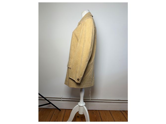 Giacca Vintage Givenchy da Uomo effetto Scamosciato Beige M - vista 2