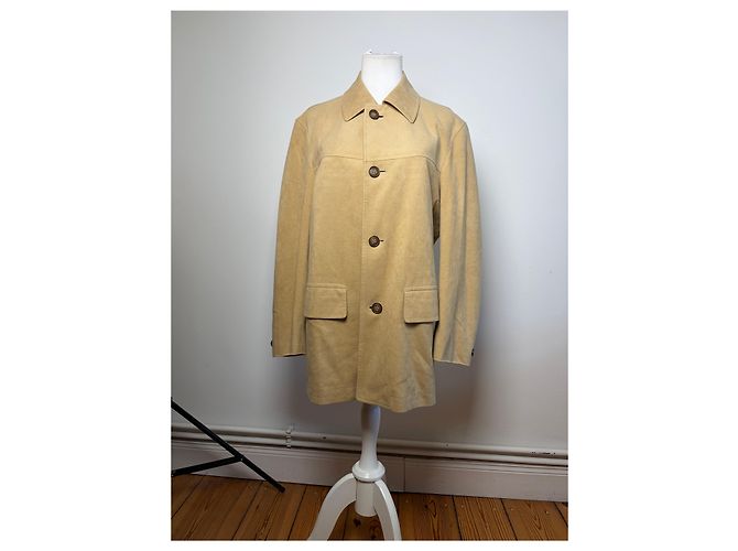 Giacca Vintage Givenchy da Uomo effetto Scamosciato Beige M - vista 7