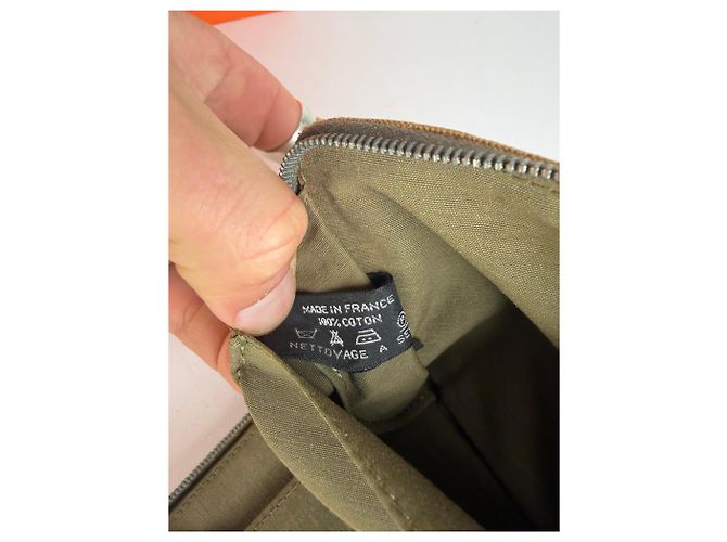 Vintage Hermès Canvas Bifold Wallet 2017 Olive Green - view 7
