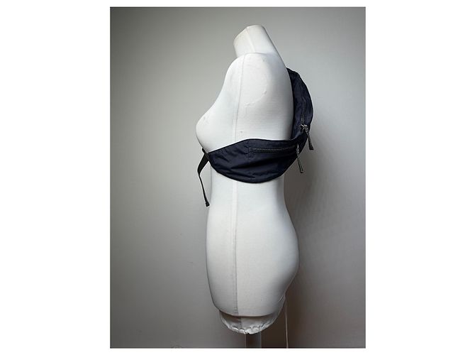 Vintage Prada Linea Rossa Nylon Sling Bag Ende 1990s Navy - Ansicht 3