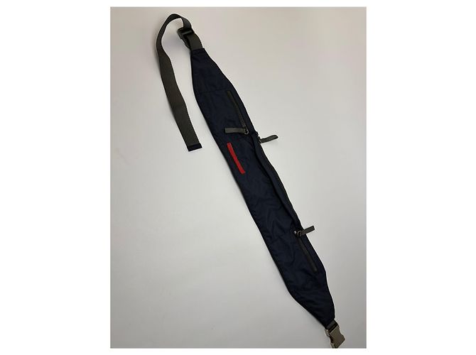 Vintage Prada Linea Rossa Nylon Sling Bag Ende 1990s Navy - Ansicht 5