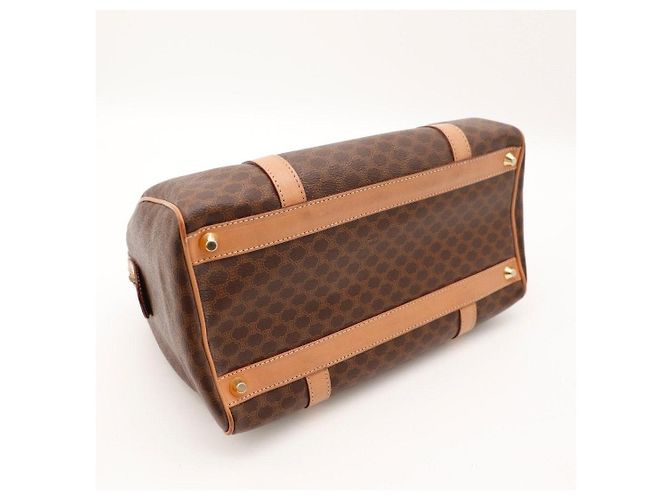 Céline Celine Macadam Boston Bag Brown Monogram Canvas - view 10