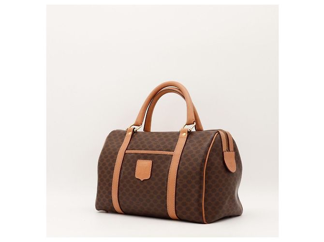 Céline Celine Macadam Boston Bag Brown Monogram Canvas - view 2