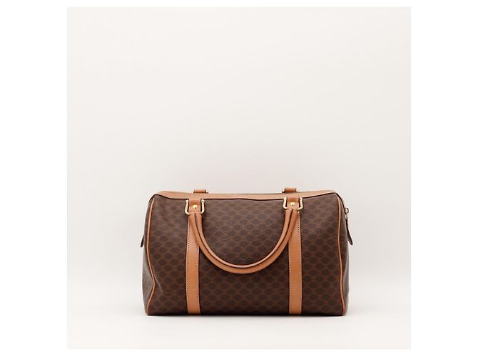 Céline Celine Macadam Boston Bag Brown Monogram Canvas - view 4