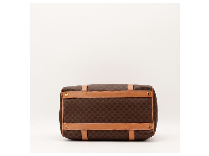 Céline Celine Macadam Boston Bag Brown Monogram Canvas - view 6