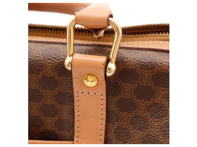 Céline Celine Macadam Boston Bag Brown Monogram Canvas - view 8