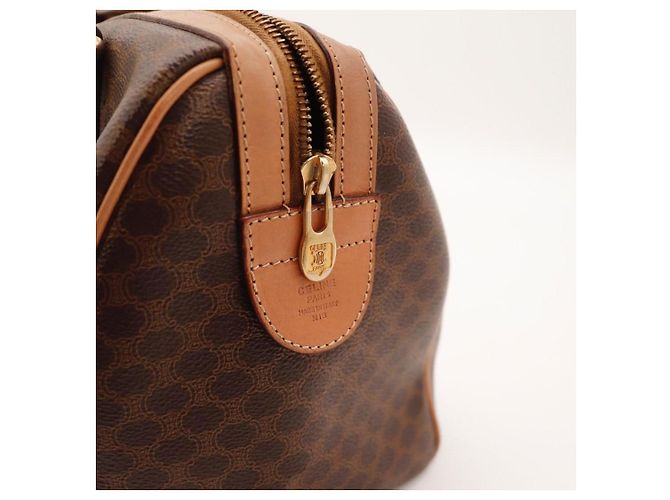 Céline Celine Macadam Boston Bag Brown Monogram Canvas - view 9