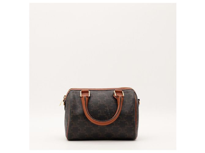 Céline Celine Monogram Canvas Boston Bag Brown - view 4