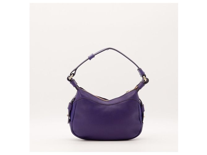 Céline Celine Sac à épaule Triomphe en cuir violet - vue 3