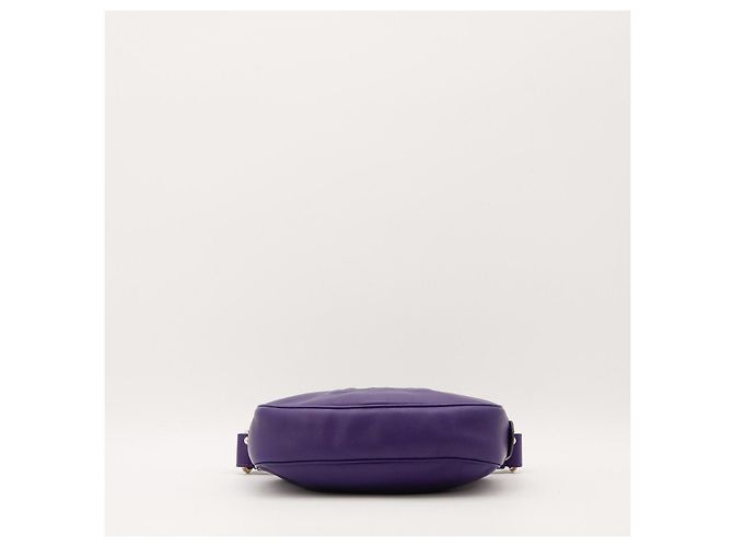 Céline Celine Sac à épaule Triomphe en cuir violet - vue 5