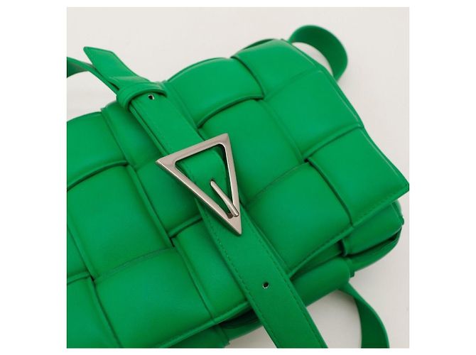 Bottega Veneta Borsa Cassette in pelle imbottita Verde - vista 8
