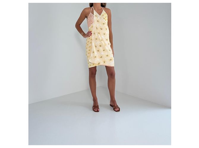 Jacquemus Vestido Mini Floral Amarillo Primavera 2020 - vista 3