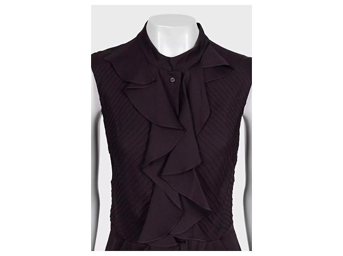 Céline Vestido de seda roxo Celine Sz.38 usado - vista 4