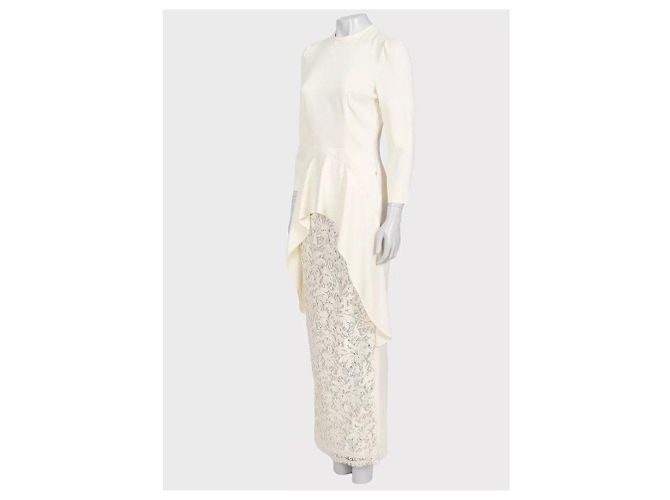 Alessandra Rich weißes Kleid mit elegantem Spitzensaum Sz.42 gebraucht - Ansicht 2