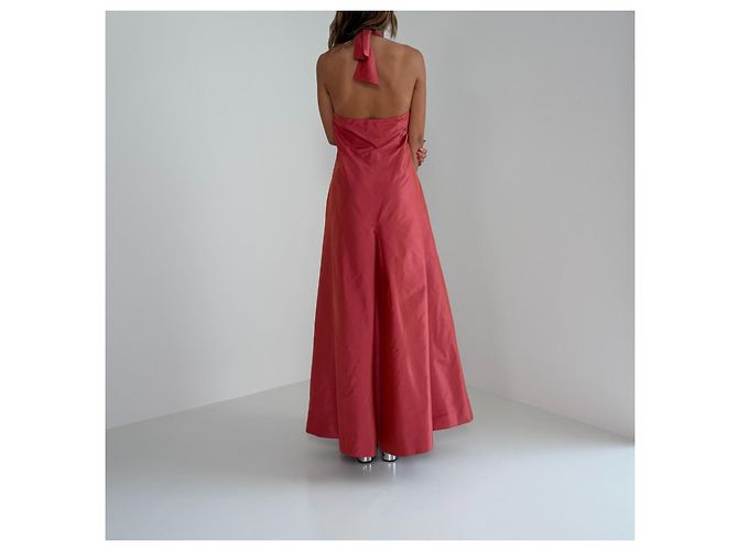 Autre Marque Jesús del Pozo Seiden-Maxikleid mit Neckholder - Ansicht 10