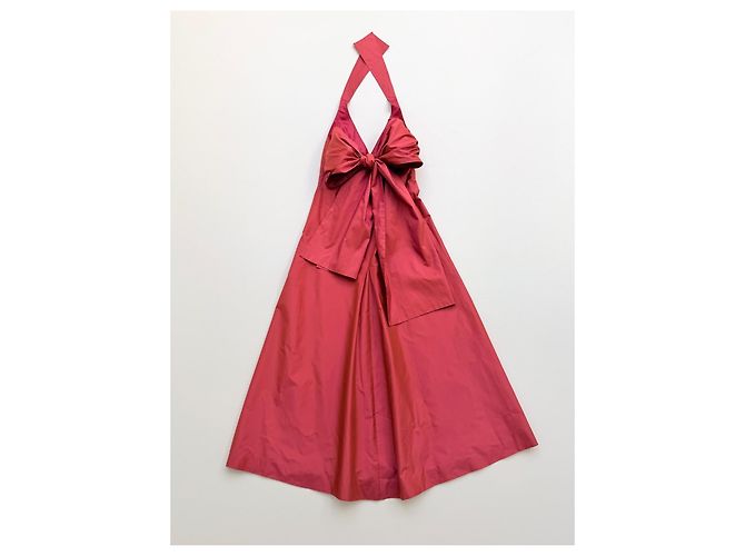 Autre Marque Jesús del Pozo Seiden-Maxikleid mit Neckholder - Ansicht 5