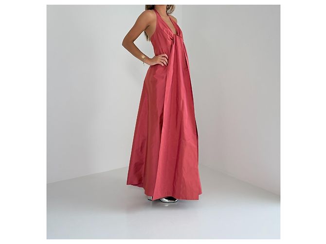 Autre Marque Jesús del Pozo Seiden-Maxikleid mit Neckholder - Ansicht 6