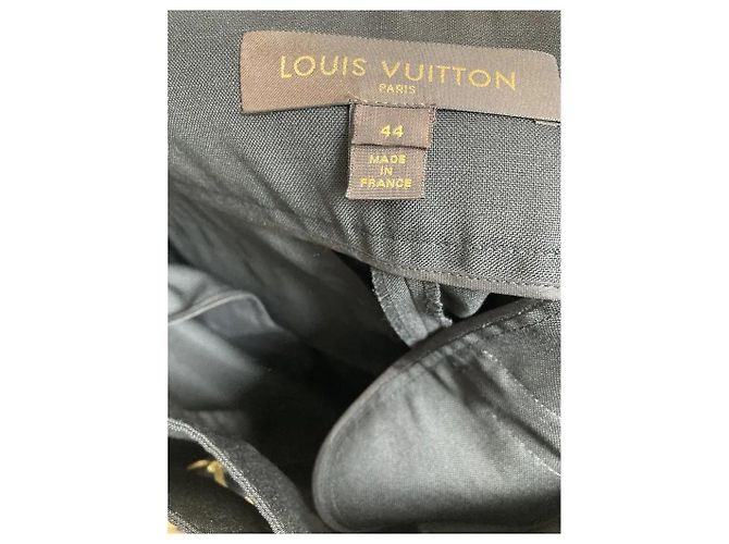 Louis Vuitton hochtaillierte Wollhose schwarz - Ansicht 2
