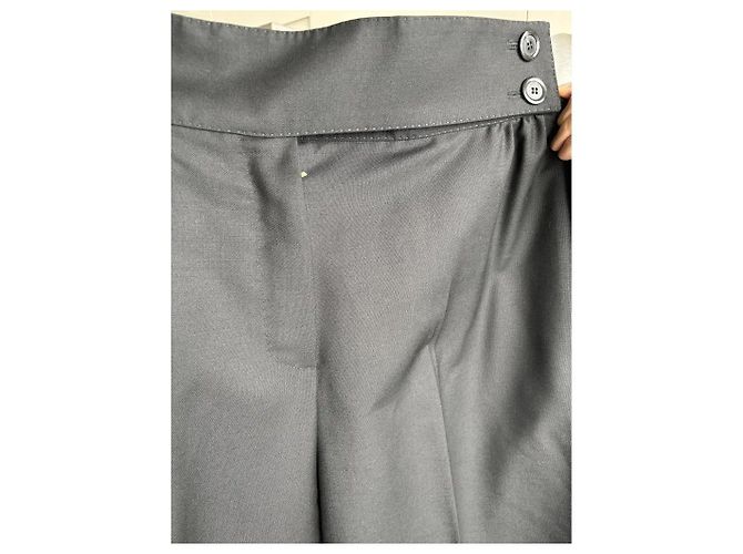 Louis Vuitton hochtaillierte Wollhose schwarz - Ansicht 3