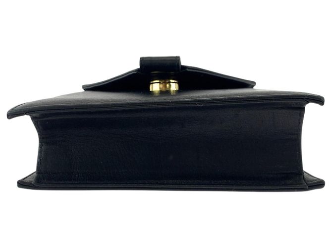 MCM Vintage Mini Handtasche aus schwarzem Leder - Ansicht 10