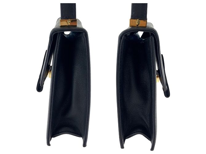 MCM Vintage Mini Handtasche aus schwarzem Leder - Ansicht 8