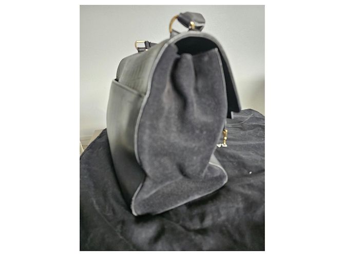Autre Marque Borsa a mano Saint Laurent Moujik in pelle nera - vista 10