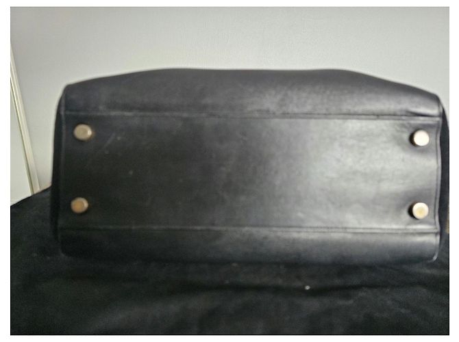 Autre Marque Borsa a mano Saint Laurent Moujik in pelle nera - vista 12