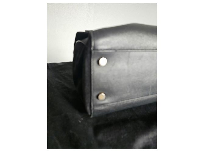 Autre Marque Borsa a mano Saint Laurent Moujik in pelle nera - vista 13