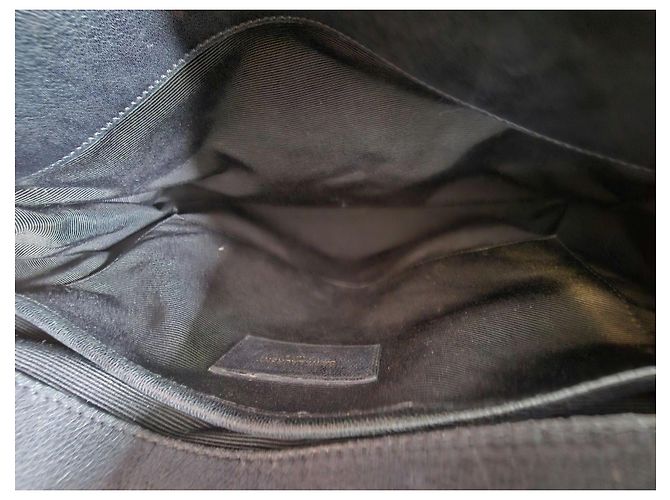 Autre Marque Borsa a mano Saint Laurent Moujik in pelle nera - vista 15