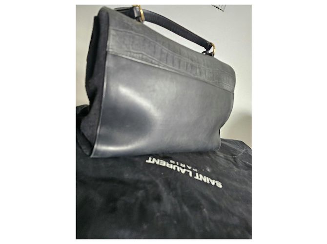 Autre Marque Borsa a mano Saint Laurent Moujik in pelle nera - vista 3