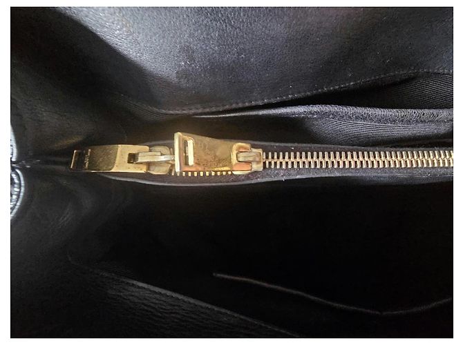 Autre Marque Borsa a mano Saint Laurent Moujik in pelle nera - vista 7