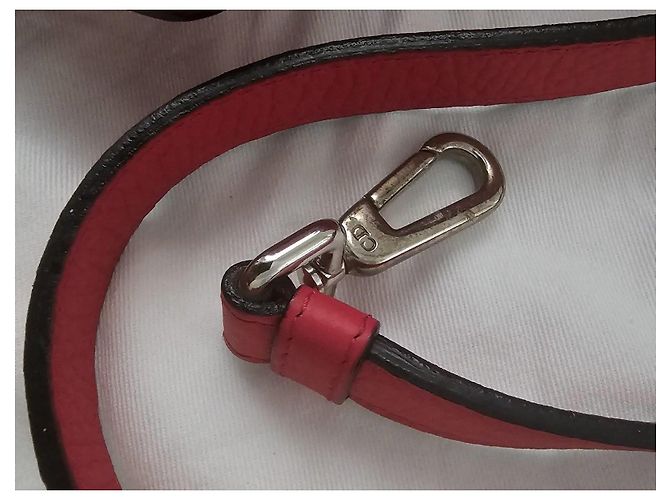 Dior Diorissimo Handtasche aus genarbtem Leder - Rot - Ansicht 10