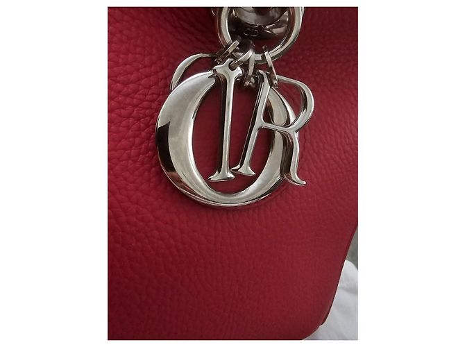 Dior Diorissimo Handtasche aus genarbtem Leder - Rot - Ansicht 3