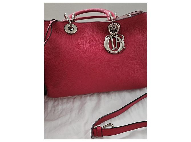 Dior Diorissimo Handtasche aus genarbtem Leder - Rot - Ansicht 4