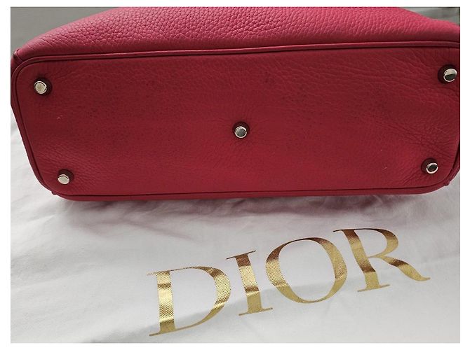 Dior Diorissimo Handtasche aus genarbtem Leder - Rot - Ansicht 7