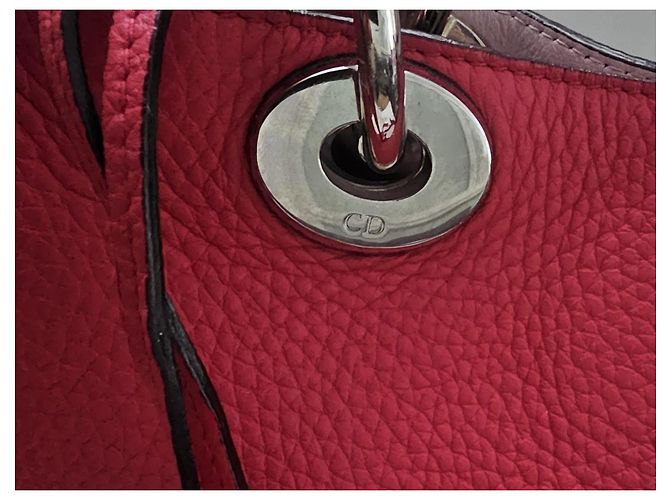 Dior Diorissimo Handtasche aus genarbtem Leder - Rot - Ansicht 8