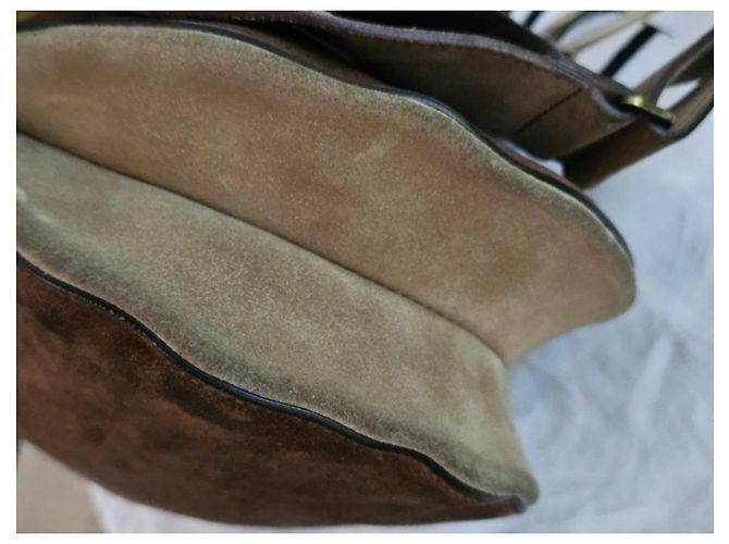 Bolsa Dior Saddle em couro e camurça - vista 13