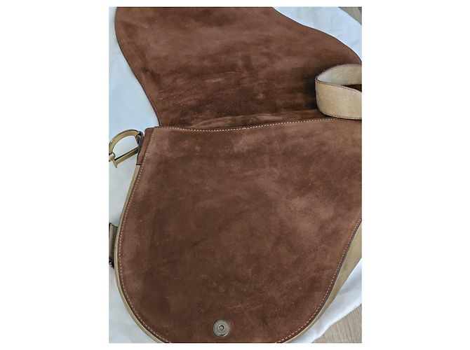 Bolsa Dior Saddle em couro e camurça - vista 18