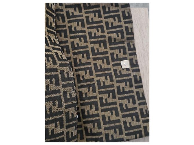 Fendi Bolso Baguette Zucca Canvas - vista 11