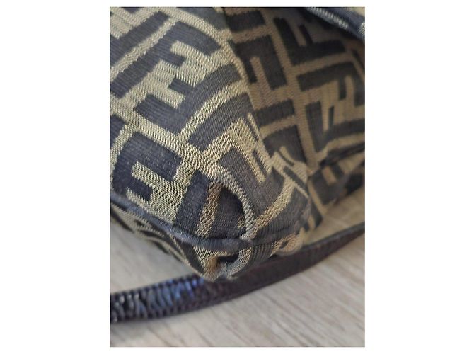 Fendi Bolso Baguette Zucca Canvas - vista 8