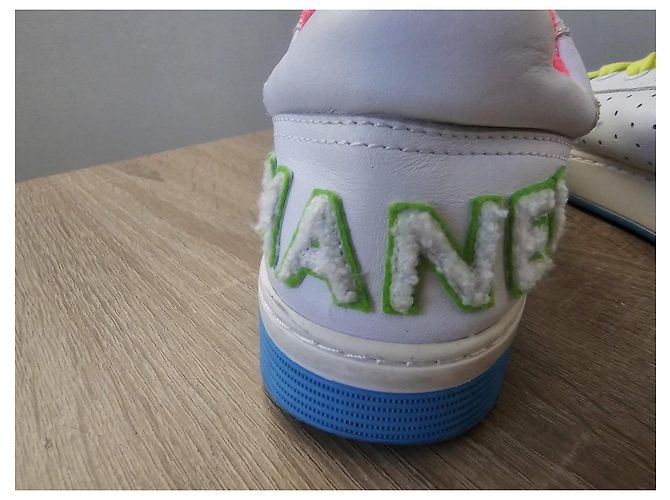Chanel White Leather Multi-Color Sneakers - view 5