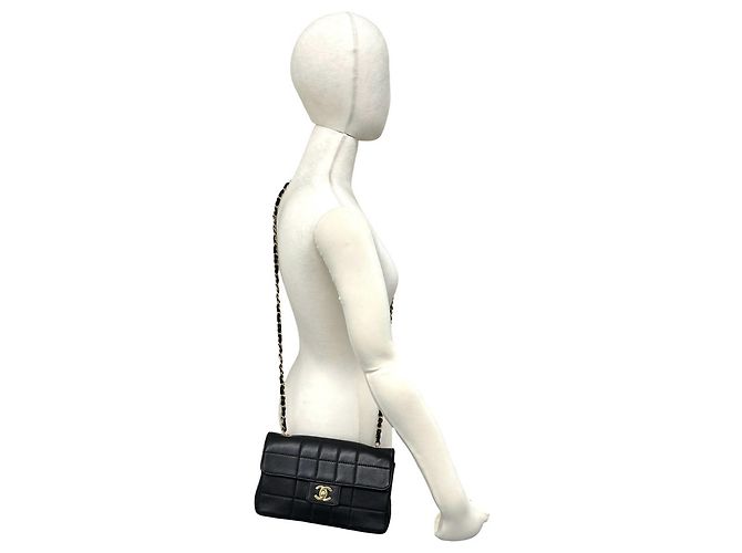 Borsa a tracolla con catena in pelle Chanel Chocolate Bar - vista 2