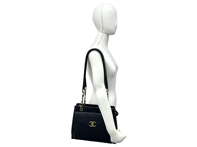 Bolso Semi-Shoulder Tote Chanel Coco Mark Caviar Skin - vista 2